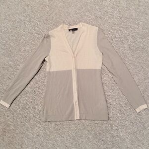 Brooks Brothers two tone merino wool cardigan Sweater